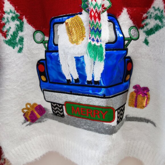 Blizzard Bay Ugly Christmas Sweater "No Porb Liama" Size M NWT! - Picture 5 of 9